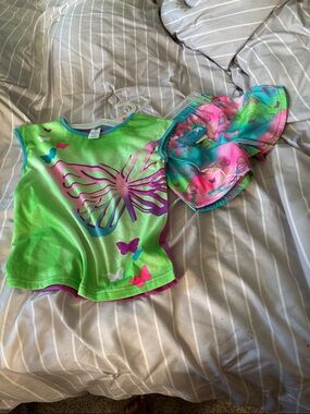 Bright Butterfly Tank Top and Matching Shorts